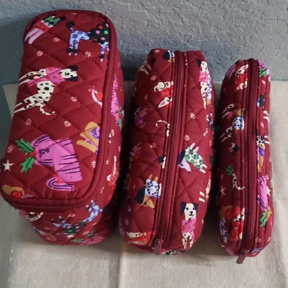 Vera Bradley Hound dog Travel Organizer 4 pc. Cosmetic Bag NWT - Dog Lover Dogs - Picture 7 of 9